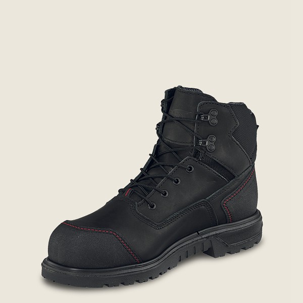 Red Wing Mens Safety Boots - Brnr Xp - 6-inch Waterproof Toe - Black/Grey - CKT328475